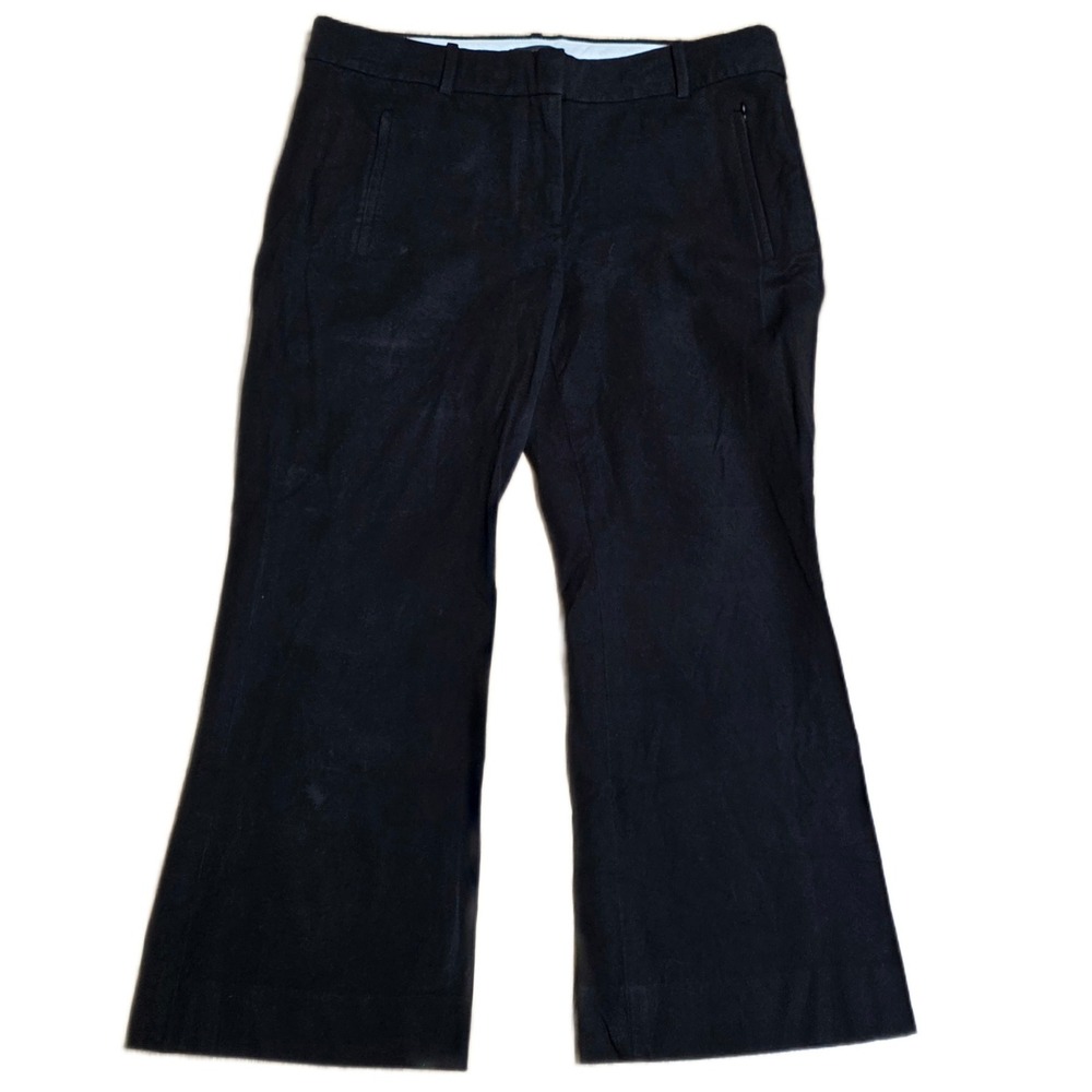 J.‎ Crew Wide Leg Trousers Pants Women's Size 8 Black Flare Crop